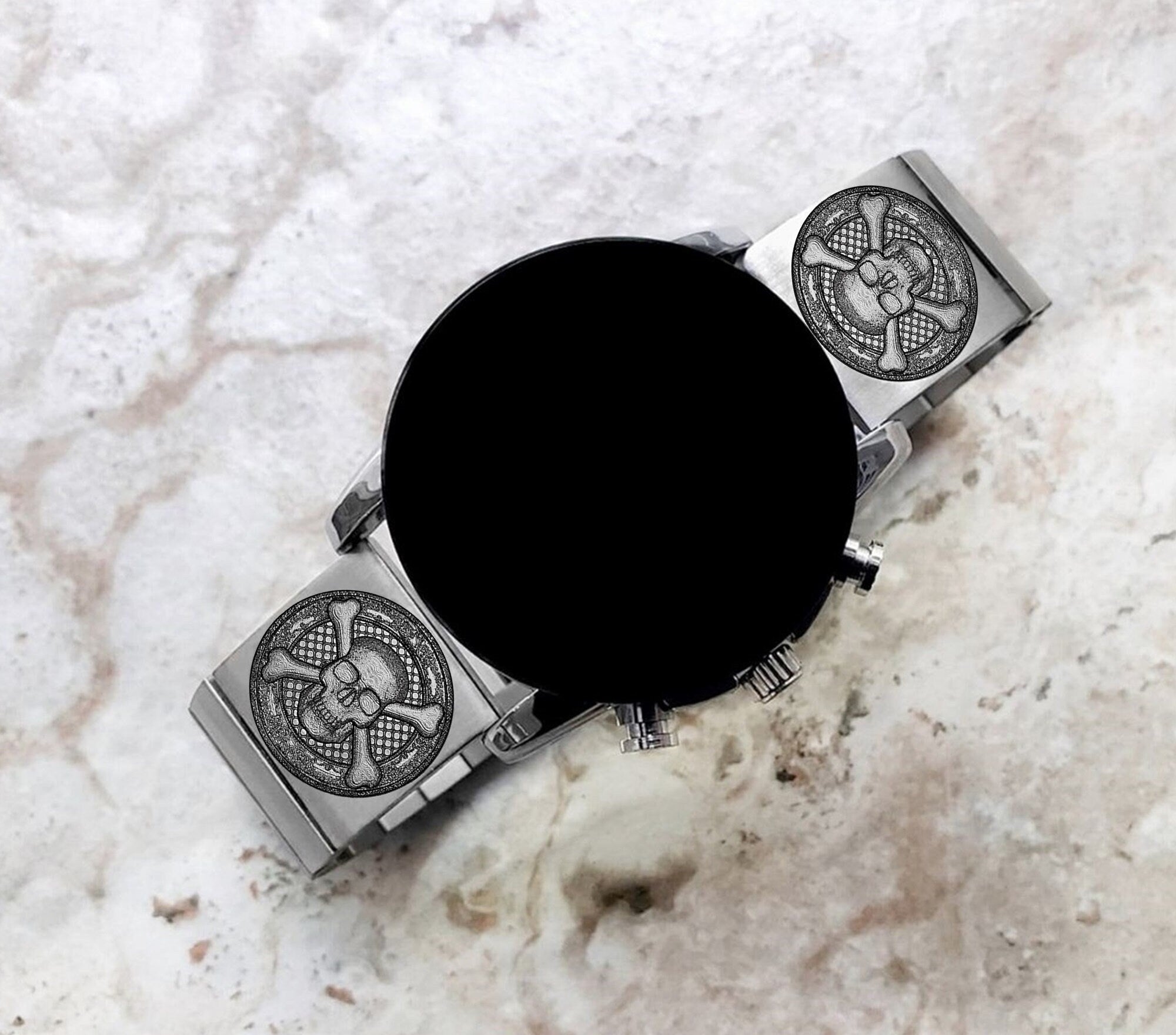 Engraved Watch Band Compatible with Garmin Forerunner 745 265 255 Venu 3 2 Vivoactive 4 Darth Vader First Avenger St Steel Strap SC3 -B22